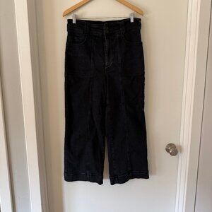 Wideleg black denim jeans - 31 in waist